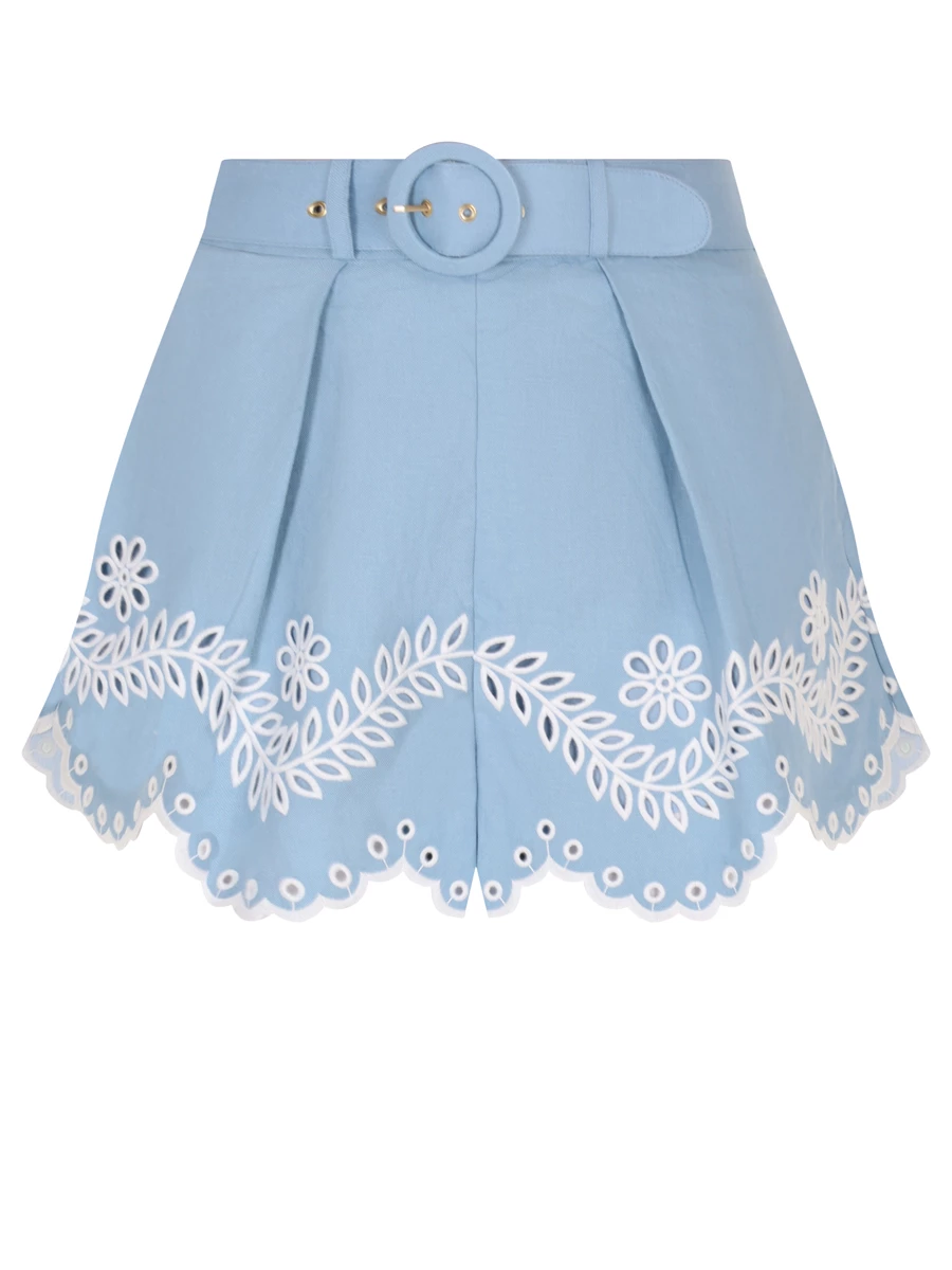 Шорты льняные ZIMMERMANN 8433ARS243 BLU Голубой 