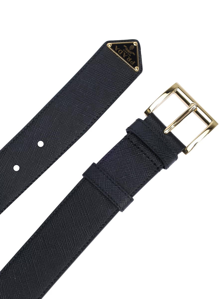 Ремень кожаный PRADA 1CC545053 F0002 Черный  Фото 3