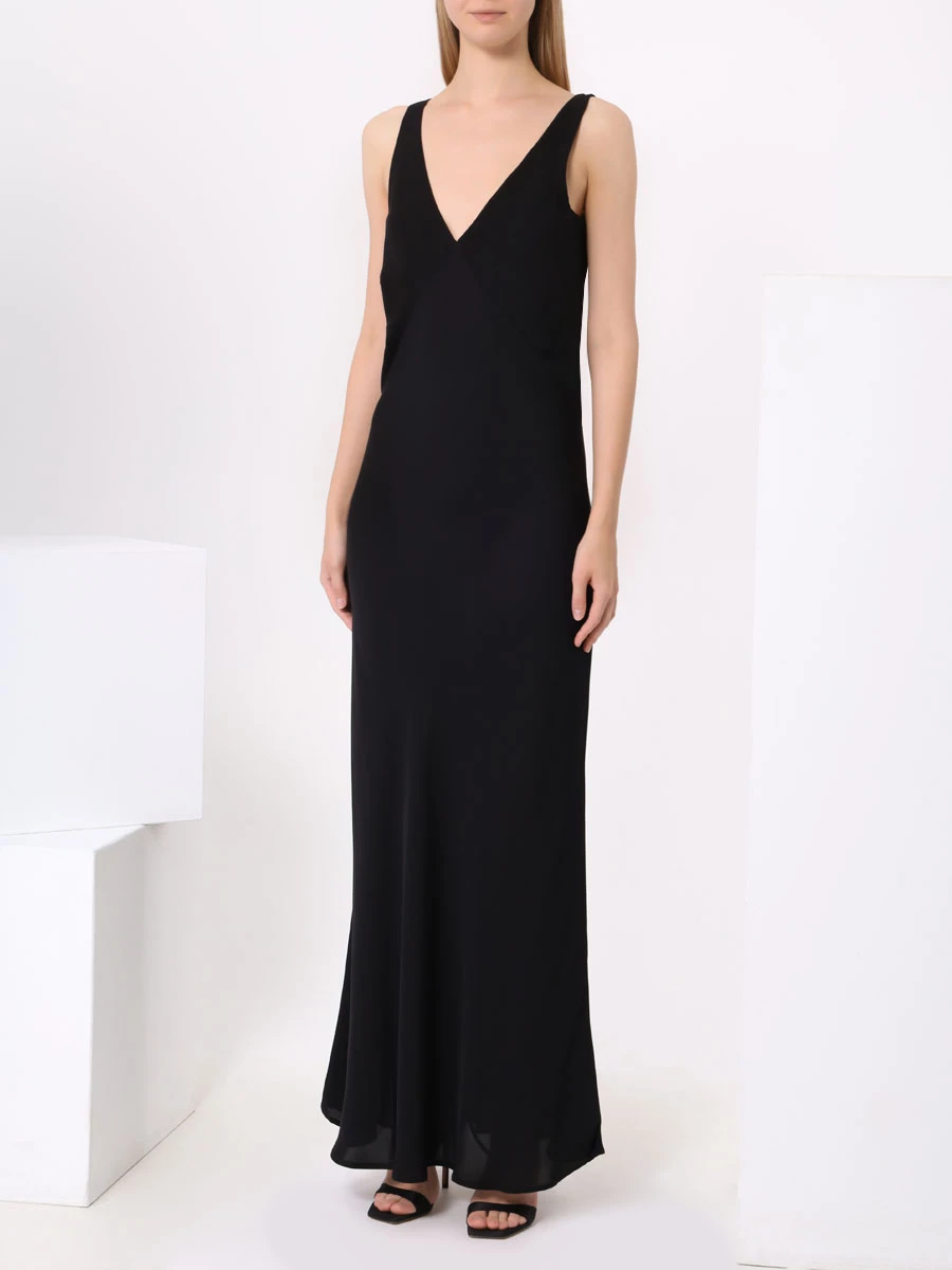 Платье шелковое JACOB LEE WD0116SS24B Черный  Фото 4