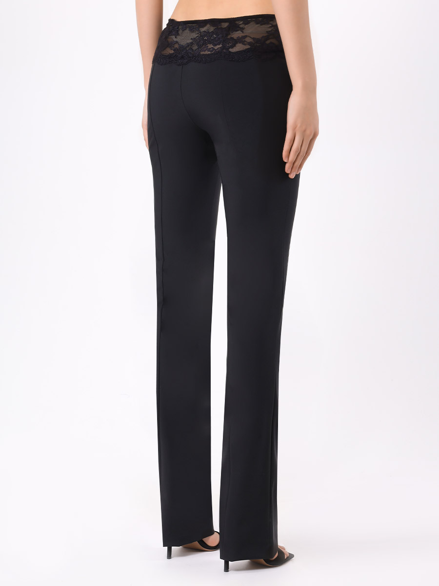 Брюки с кружевом BLUMARINE P42 2P115A N0990 Черный  Фото 3