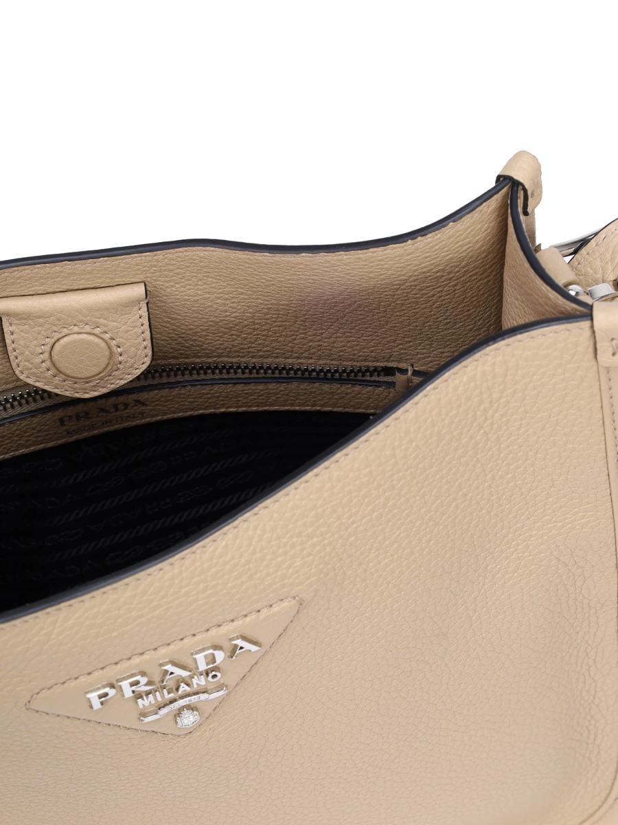 Сумка кожаная PRADA 1BC073VFOO2DKV F02YP Бежевый  Фото 4