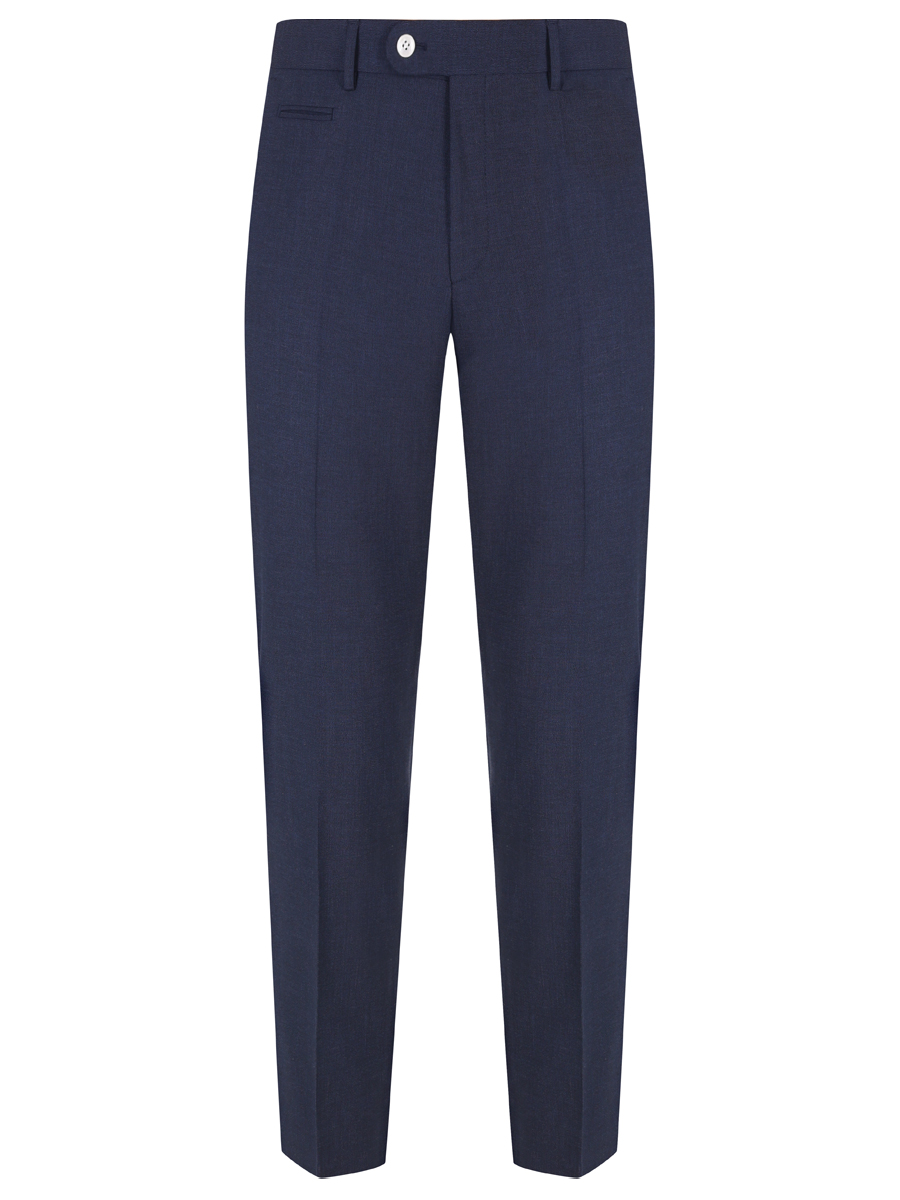 Брюки Slim Fit из шерсти и вискозы BOSS 50515096/404 Синий 
