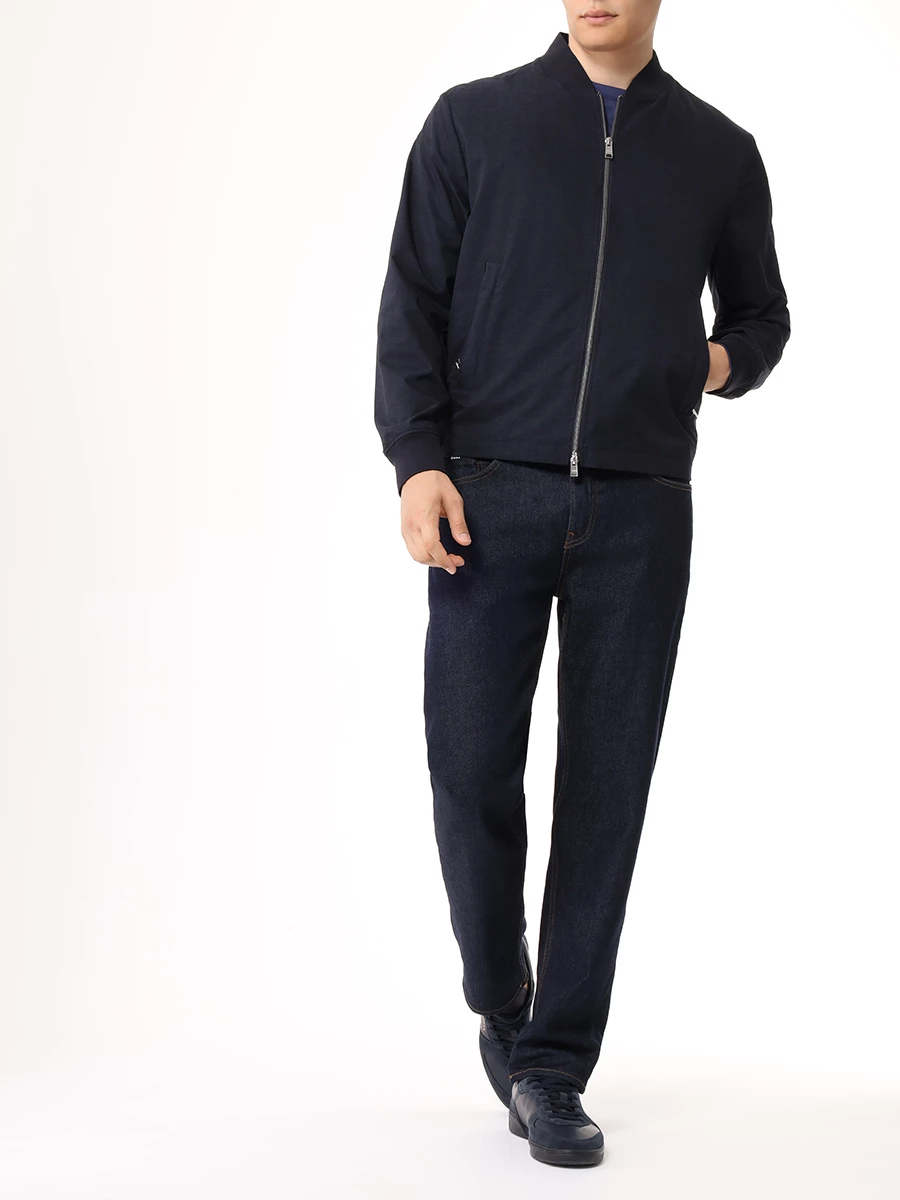 Бомбер Slim Fit однотонный BOSS 50513897/404 Синий  Фото 2