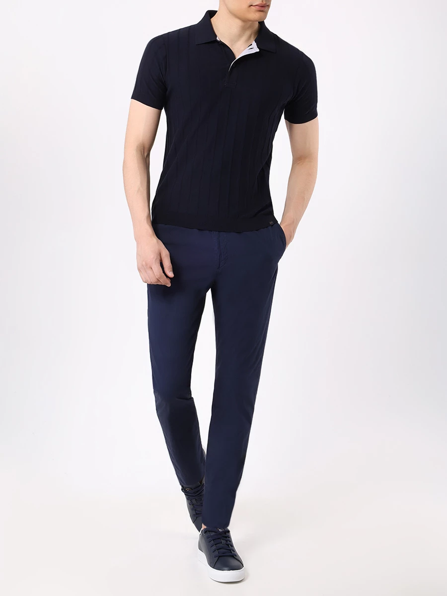 Поло хлопковое PAUL & SHARK 24411601/013 Синий  Фото 2