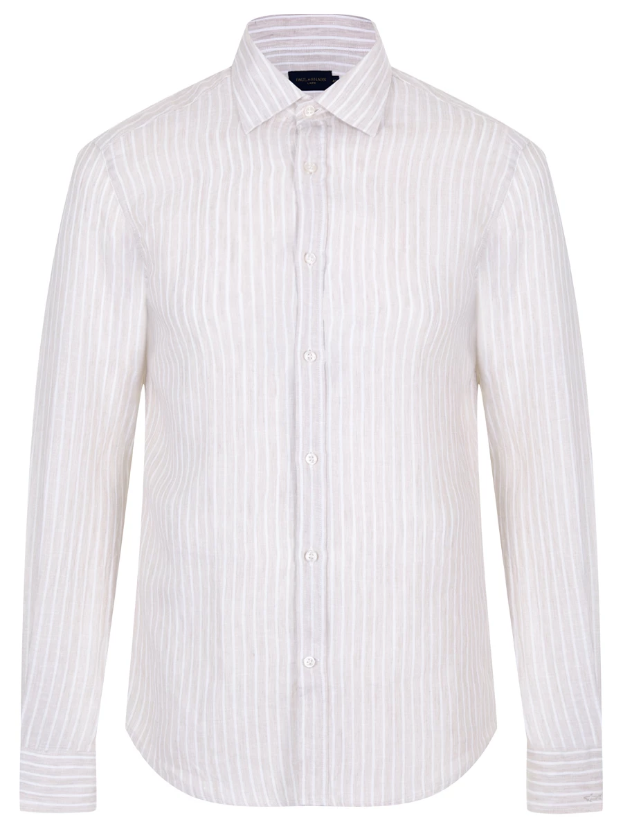 Рубашка Regular Fit льняная PAUL & SHARK 24413090CF/VA7 Бежевый 