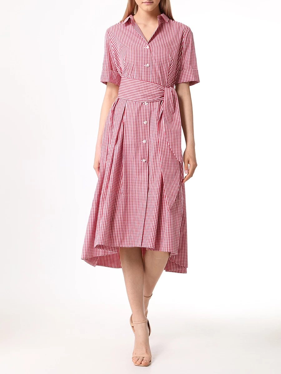 Платье хлопковое VICTORIA ANDREYANOVA A-SS24-3684-1 Клетка  Фото 2