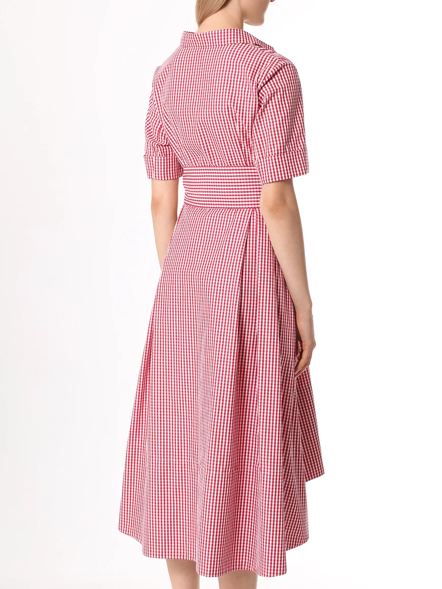 Платье хлопковое VICTORIA ANDREYANOVA A-SS24-3684-1 Клетка  Фото 3