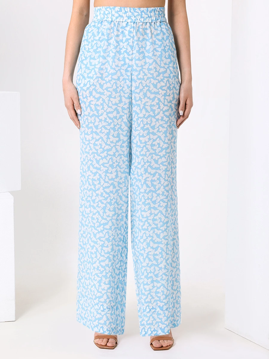 

Костюм шелковый, Голубой, OLBL010/OLP008/1415/SB401/SS24