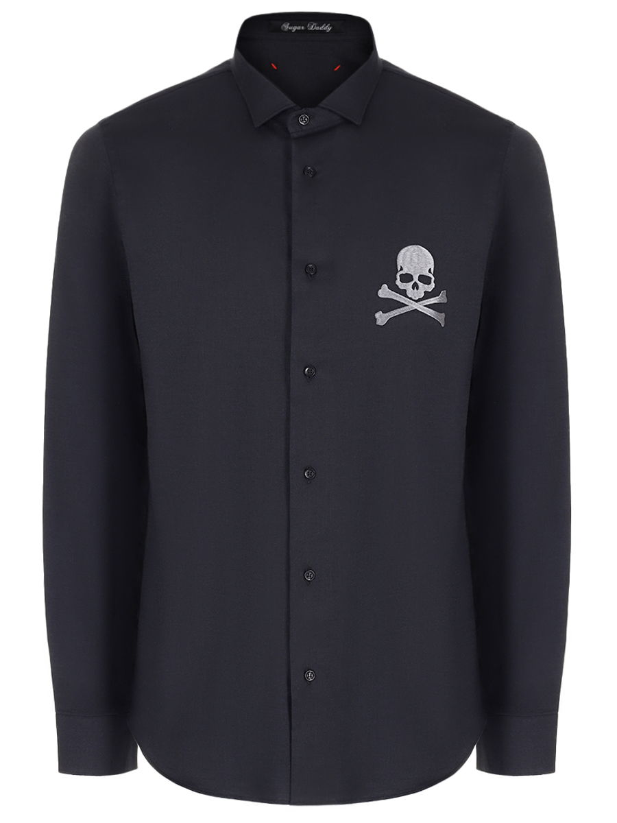 Рубашка Regular Fit хлопковая PHILIPP PLEIN MRP2121/02, размер 48, цвет черный