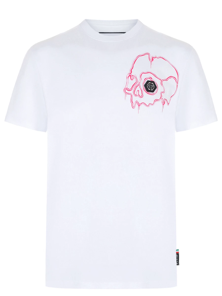 Футболка хлопковая PHILIPP PLEIN MTK7083/01 Белый 