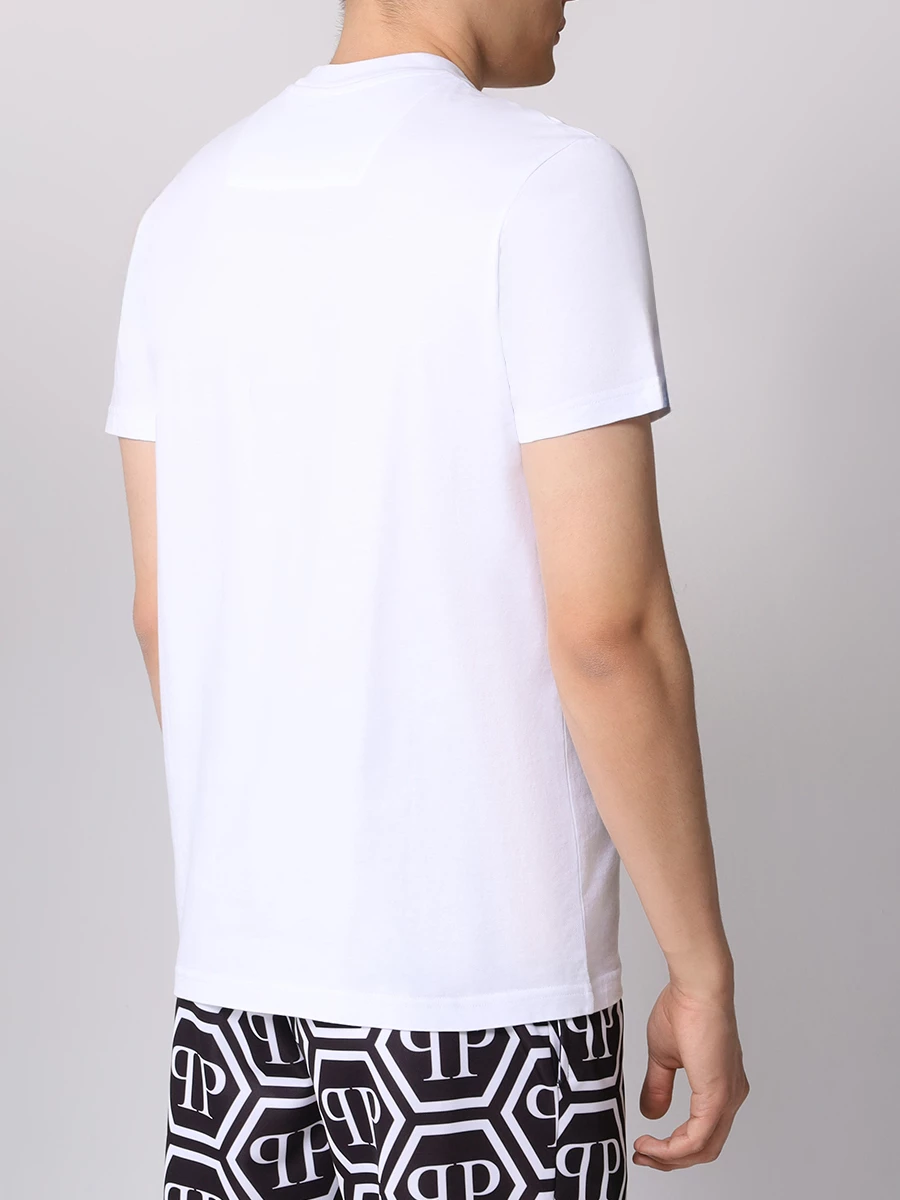 Футболка хлопковая PHILIPP PLEIN MTK7083/01 Белый  Фото 3