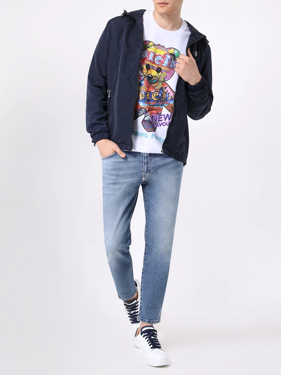 Толстовка хлопковая PHILIPP PLEIN MJO1169/01 Белый  Фото 2