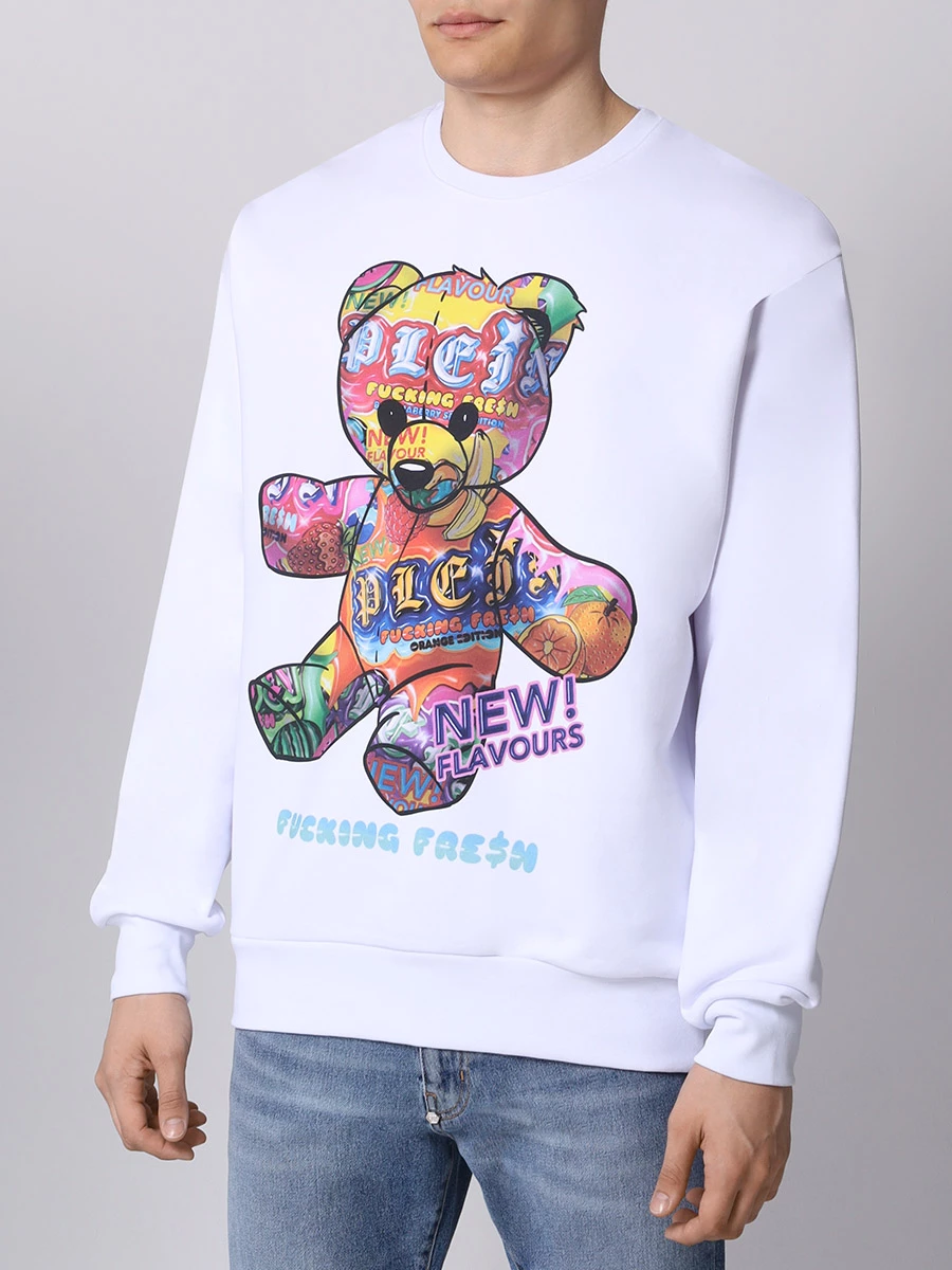 Толстовка хлопковая PHILIPP PLEIN MJO1169/01 Белый  Фото 4