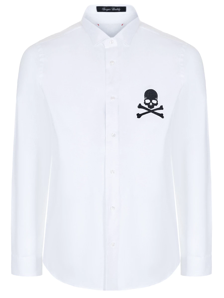 Рубашка Regular Fit хлопковая PHILIPP PLEIN MRP2121/01, размер 52, цвет белый