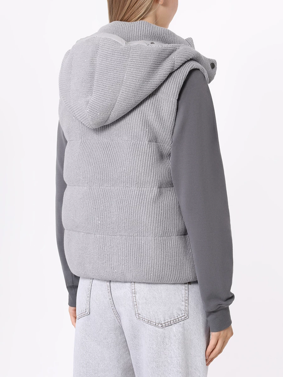 Жилет стеганый BRUNELLO CUCINELLI M0DVT2142 CQD80 Серый  Фото 3
