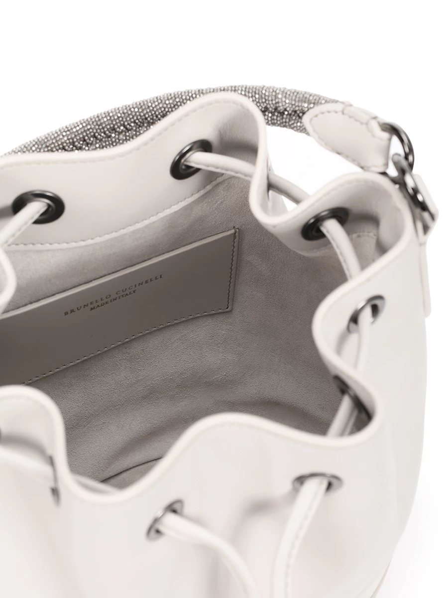 Сумка кожаная BRUNELLO CUCINELLI MBHED2580 C9593 Серый  Фото 4