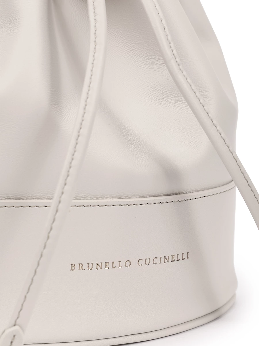 Сумка кожаная BRUNELLO CUCINELLI MBHED2580 C9593 Серый  Фото 5