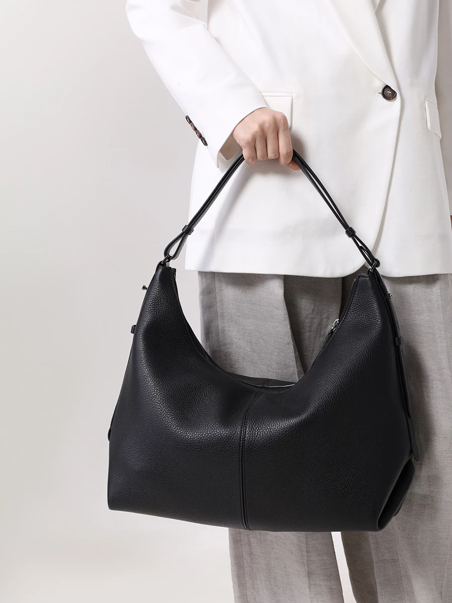 Сумка кожаная BRUNELLO CUCINELLI MBVND2557 C101 Черный  Фото 2