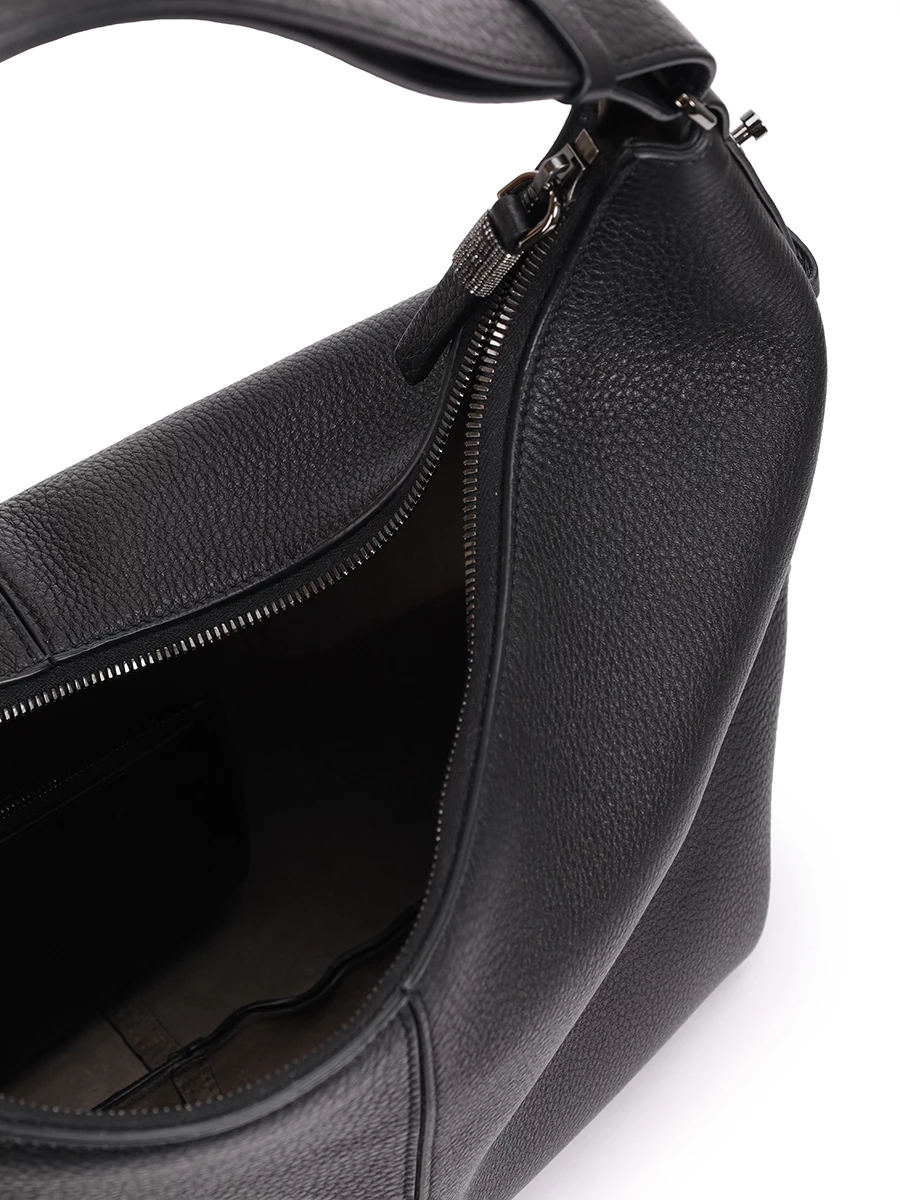 Сумка кожаная BRUNELLO CUCINELLI MBVND2557 C101 Черный  Фото 4