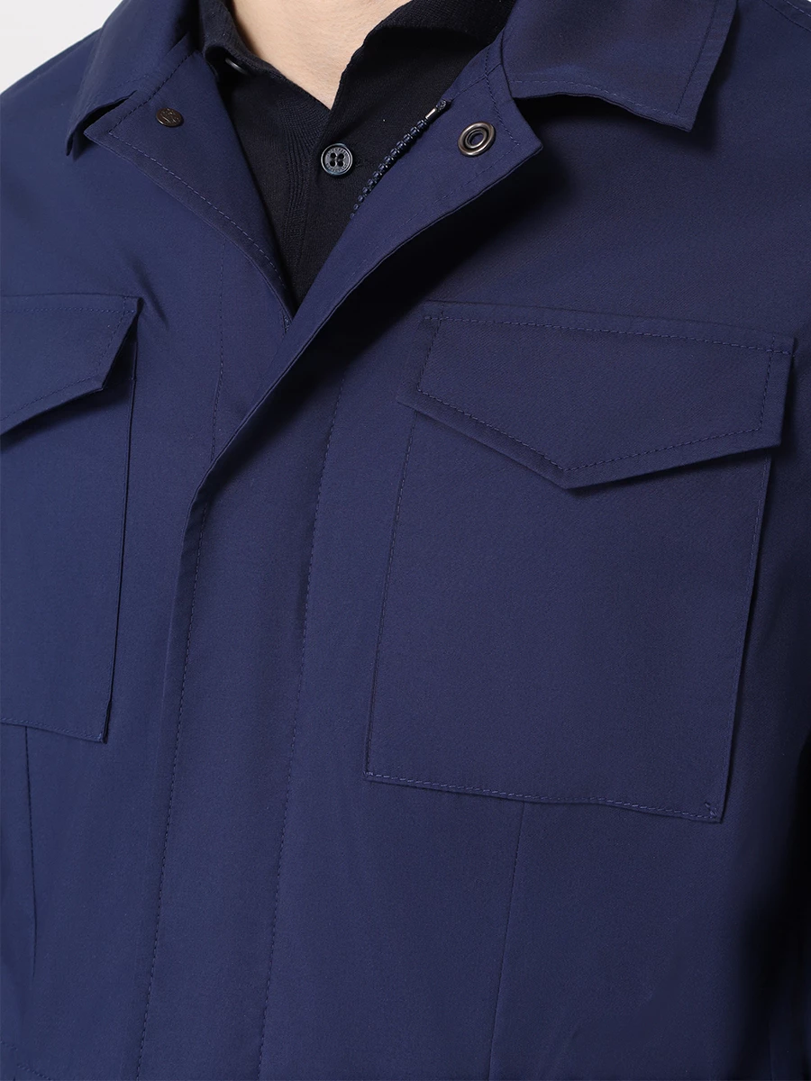 Куртка однотонная BRUNELLO CUCINELLI MB4036189 C418 Синий  Фото 5