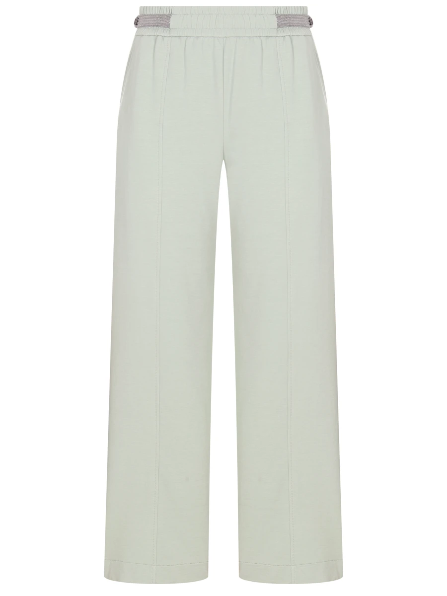 Брюки хлопковые BRUNELLO CUCINELLI MH827EP389 C9594 Зеленый 