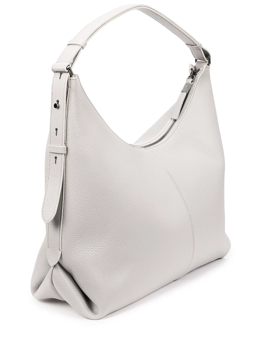 Сумка кожаная BRUNELLO CUCINELLI MBVND2557 C9593 Серый  Фото 3