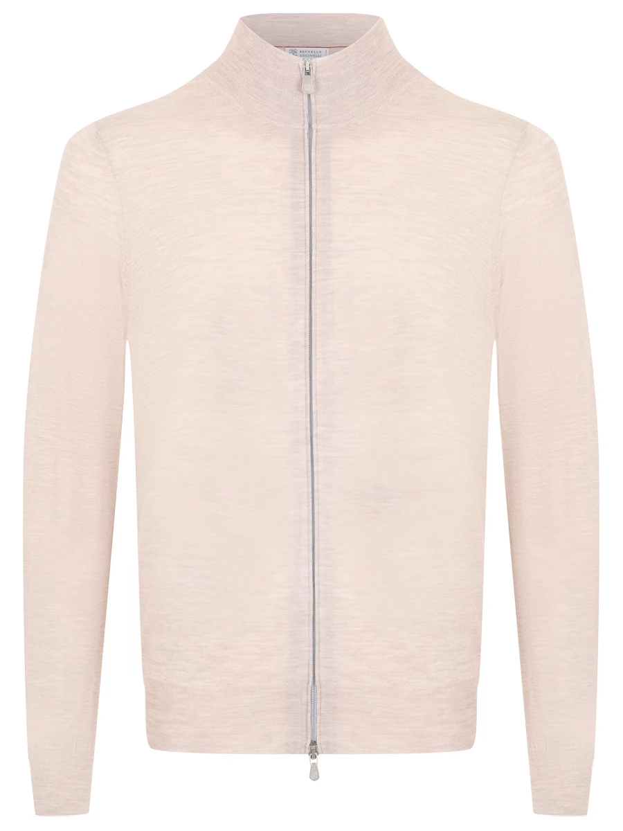 Кардиган на молнии BRUNELLO CUCINELLI M2400106 CZI22 Бежевый 