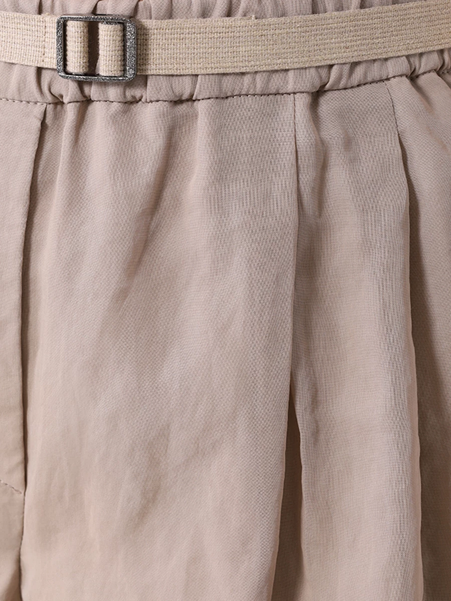 Брюки хлопковые BRUNELLO CUCINELLI MH911P8557 C8690 Бежевый  Фото 5