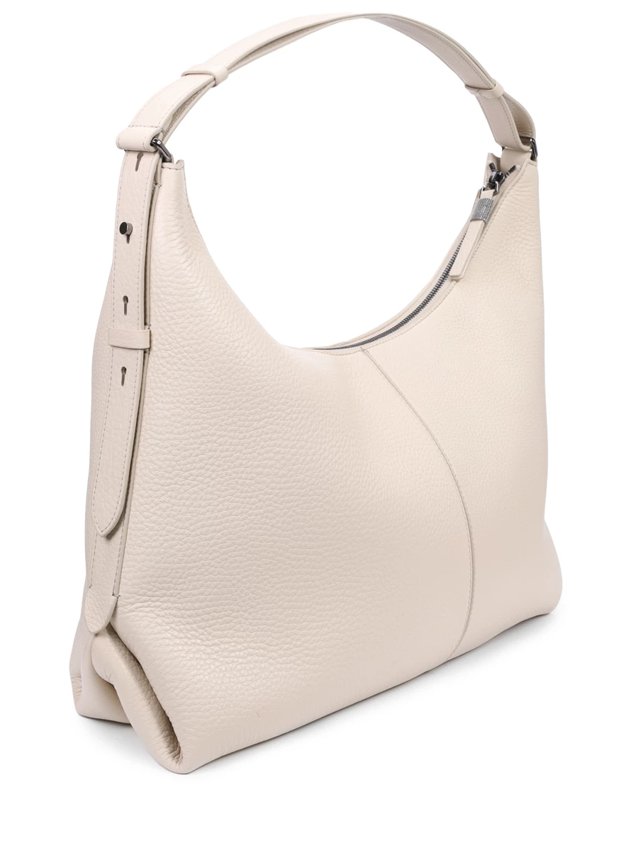 Сумка кожаная BRUNELLO CUCINELLI MBVND2557 C8905 Бежевый  Фото 3