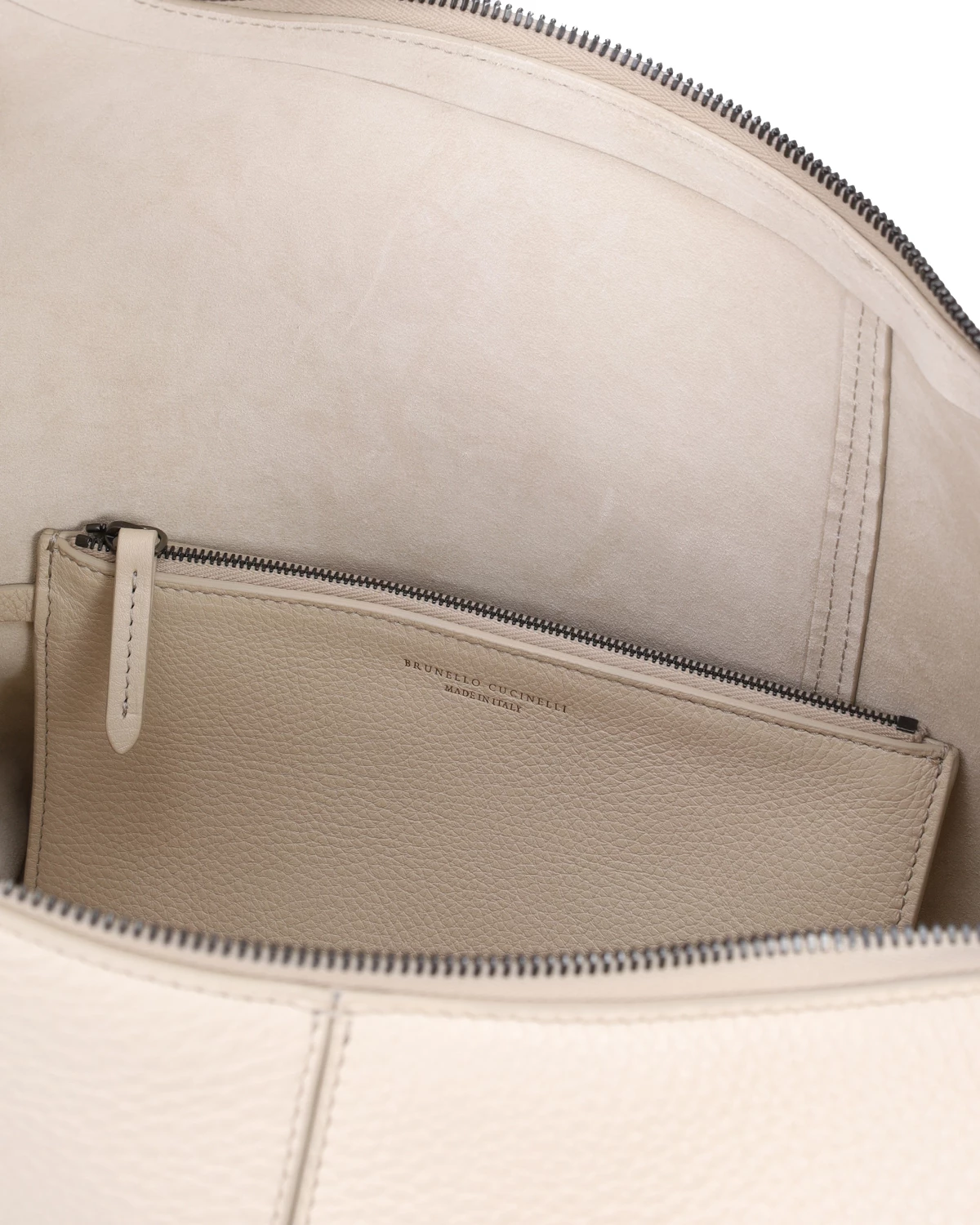 Сумка кожаная BRUNELLO CUCINELLI MBVND2557 C8905 Бежевый  Фото 4