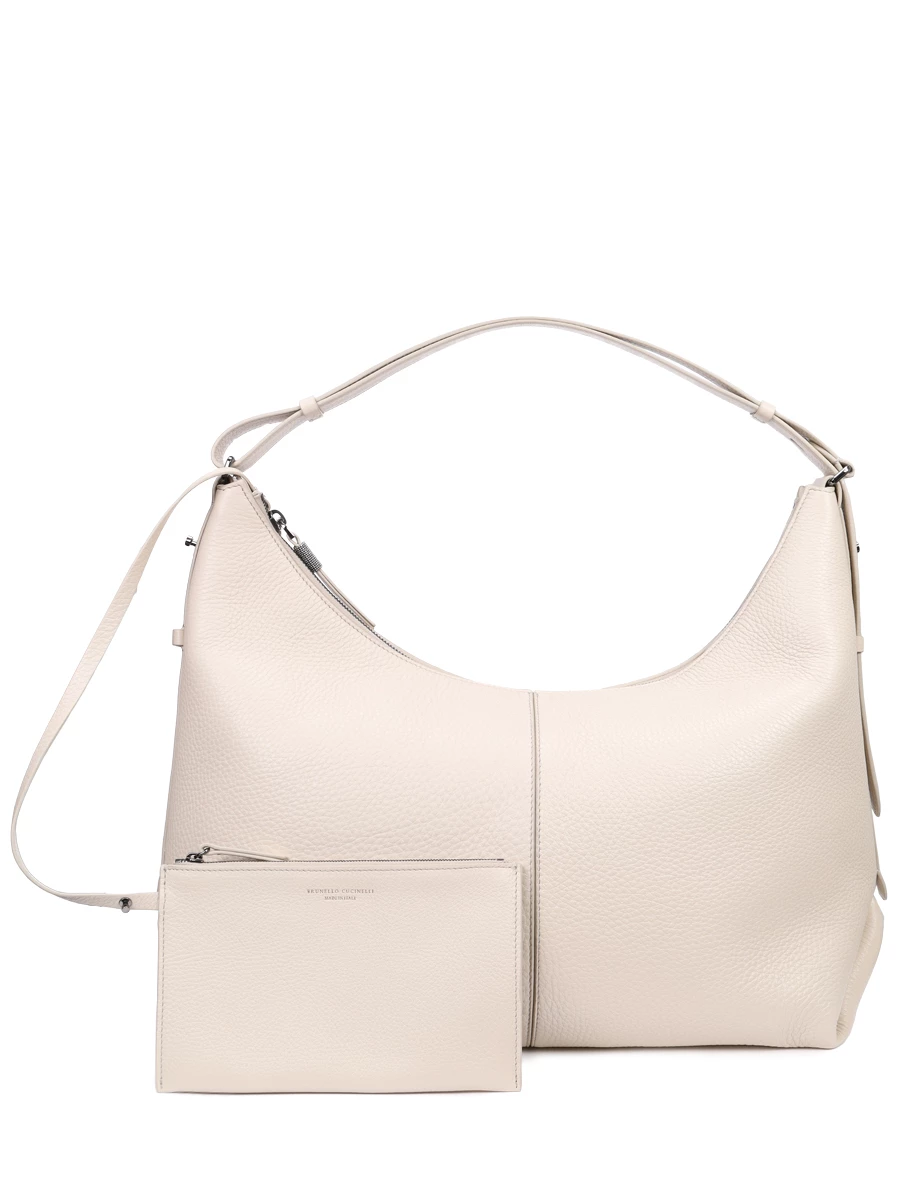 Сумка кожаная BRUNELLO CUCINELLI MBVND2557 C8905 Бежевый  Фото 6