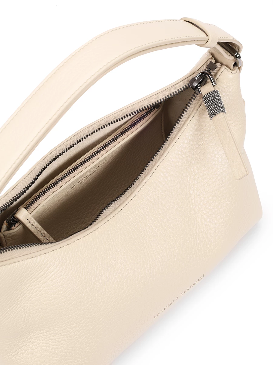 Сумка кожаная BRUNELLO CUCINELLI MBVND2546 C8905 Бежевый  Фото 4