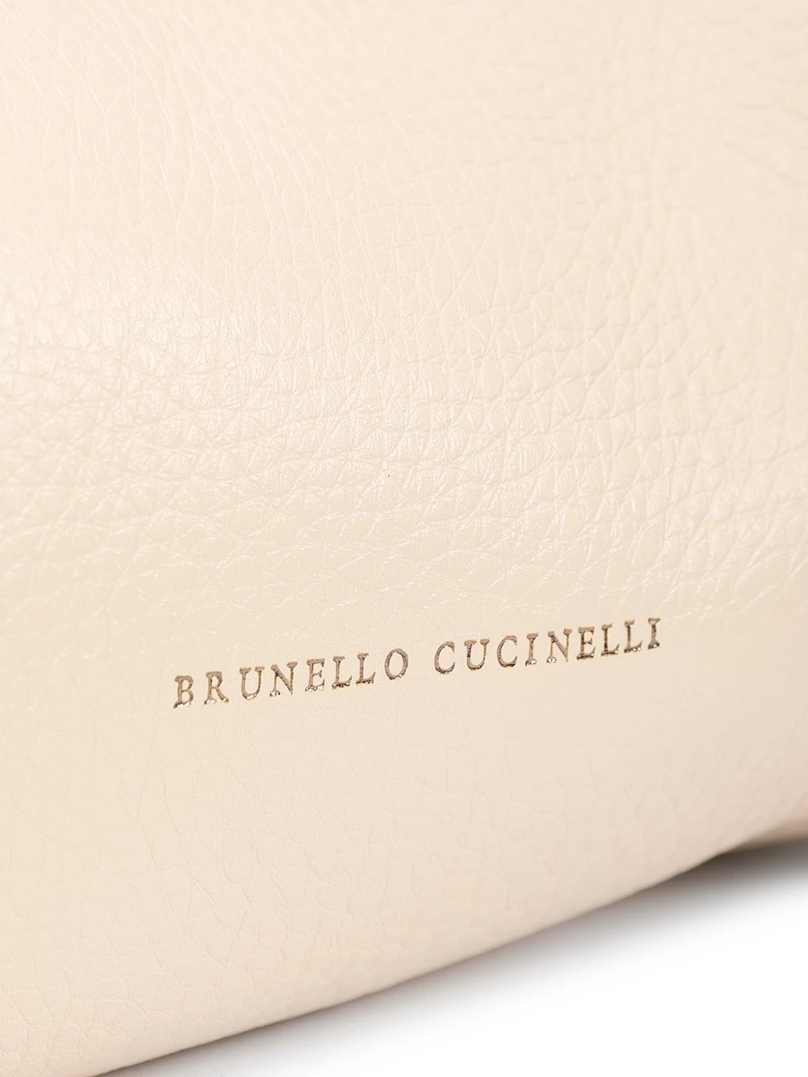 Сумка кожаная BRUNELLO CUCINELLI MBVND2546 C8905 Бежевый  Фото 5