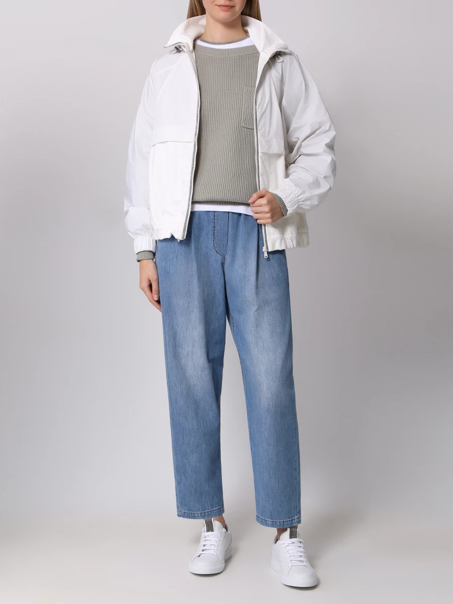 Джинсы хлопковые BRUNELLO CUCINELLI MH192P5743 C8324 Голубой  Фото 2