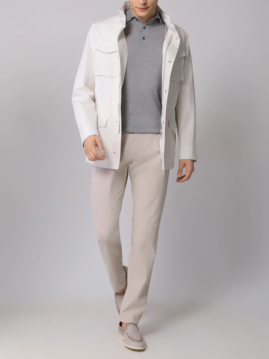 Куртка однотонная BRUNELLO CUCINELLI MB4086113 CHE54 Белый  Фото 2