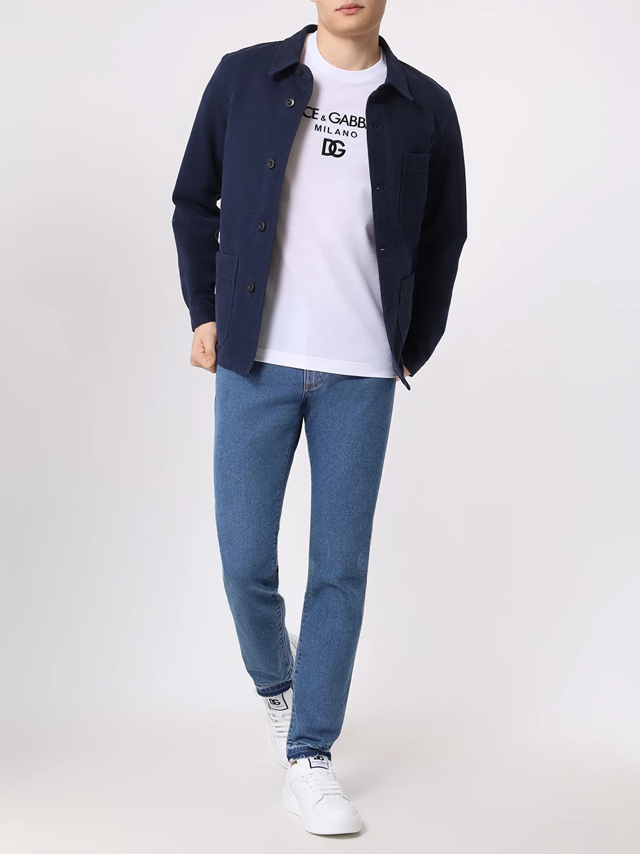 Джинсы Slim Fit хлопковые DOLCE & GABBANA GY07CD G8HN7 S9001 Голубой  Фото 2