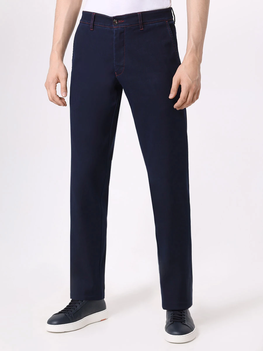 Джинсы Regular Fit хлопковые CANALI PD01352/301/91808/R Синий  Фото 4