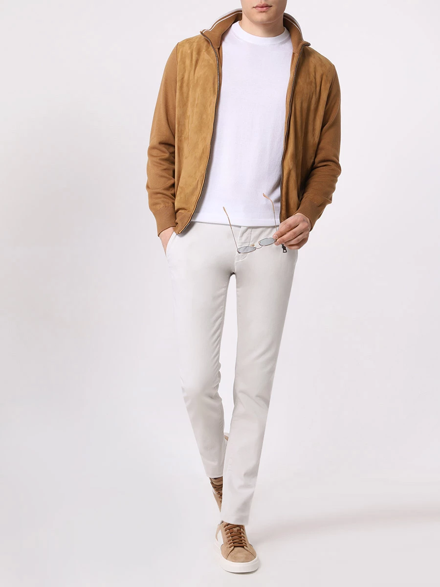 Футболка однотонная CANALI MK02075/001/C0719 Белый  Фото 2