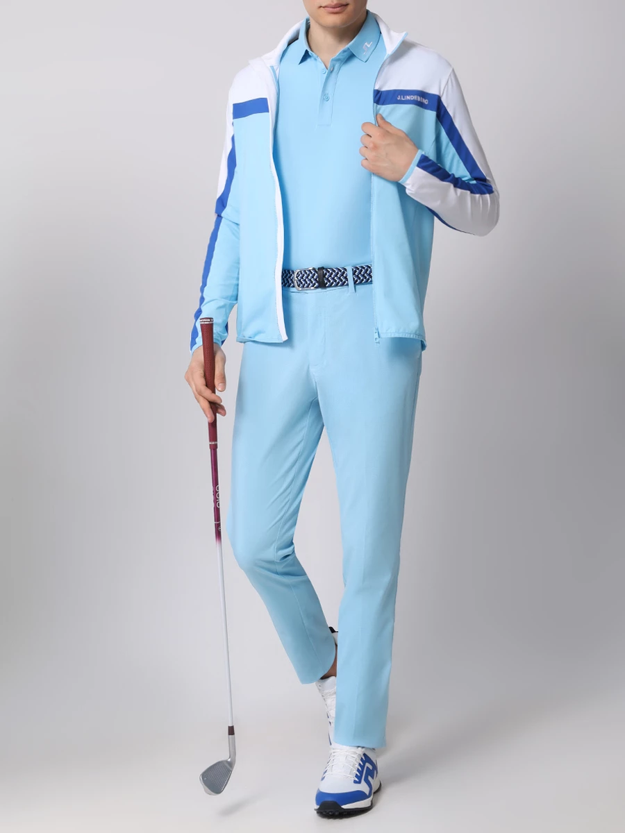 Брюки Regular Fit однотонные Vint LINDEBERG GMPA0969634 0493 Голубой  Фото 2