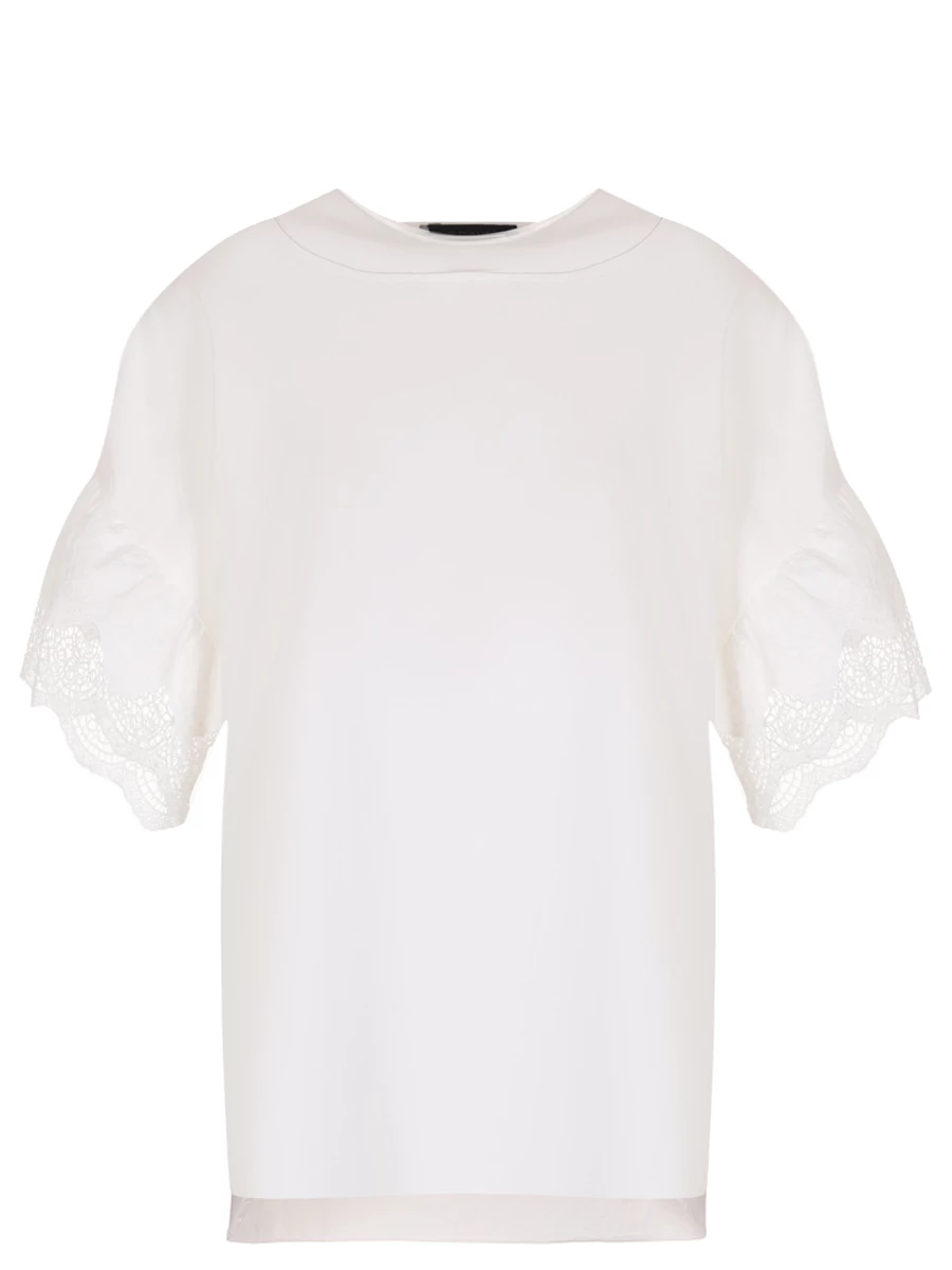Блуза хлопковая ELENA MIRO 2045P0 02H7 11, размер 54, цвет белый