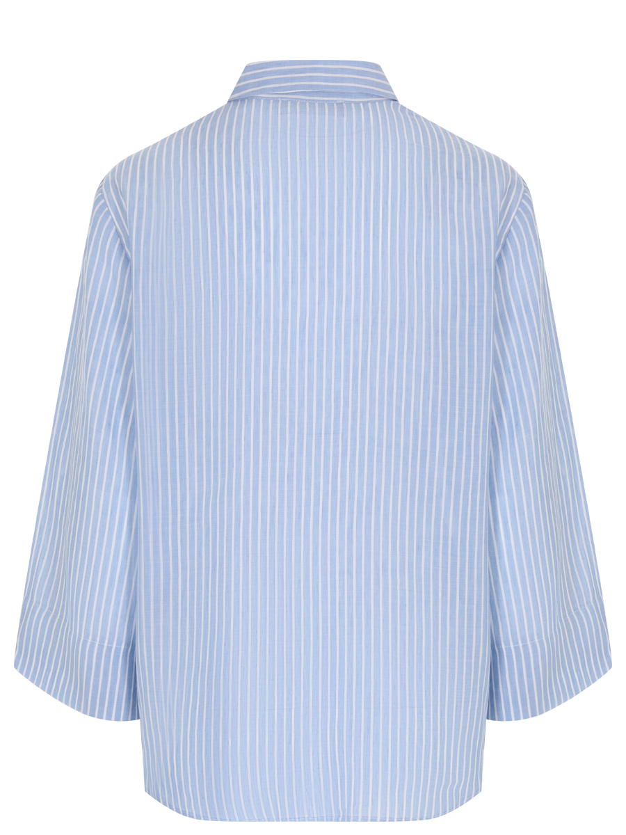 Рубашка из лиоцелла и льна ELENA MIRO 5040P0 7372 2, размер 52, цвет голубой - фото 3