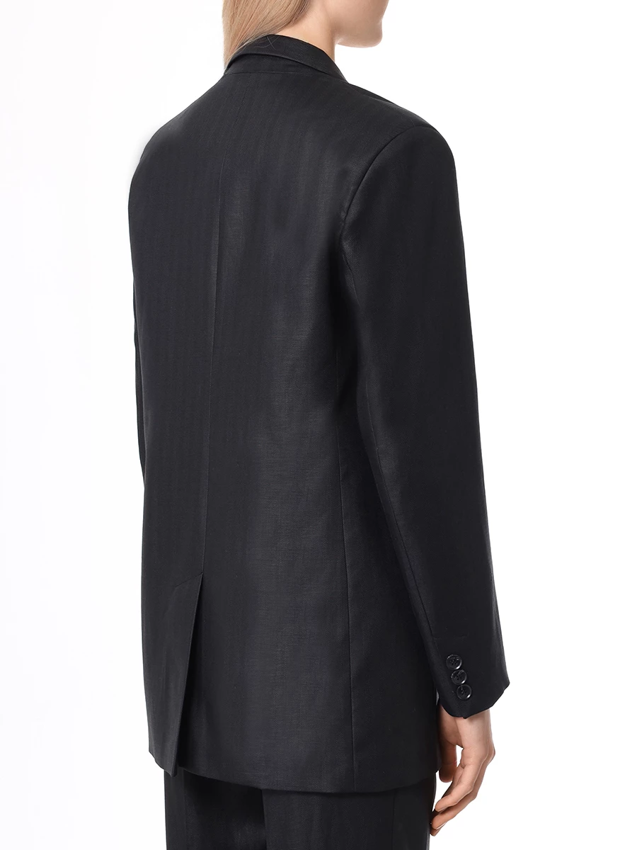 Пиджак из тенселя и льна SEVEN LAB SJO.02.900.351, размер 44, цвет черный - фото 3