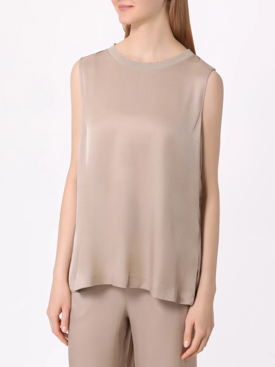 Топ однотонный LORENA ANTONIAZZI TS01AE_3612 178 Бежевый  Фото 4