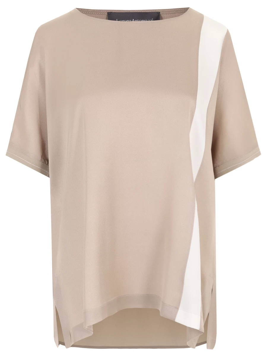 Блуза из джерси LORENA ANTONIAZZI E2449CA06C_3612 1100, размер 46, цвет белый - фото 1