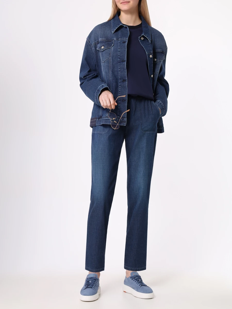 Футболка хлопковая LORENA ANTONIAZZI E2456TS48A_9889 580 Синий  Фото 2