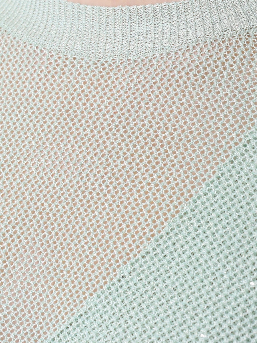 Джемпер из вискозы LORENA ANTONIAZZI E24128GM40H_2435 608, размер 46, цвет мятный - фото 5
