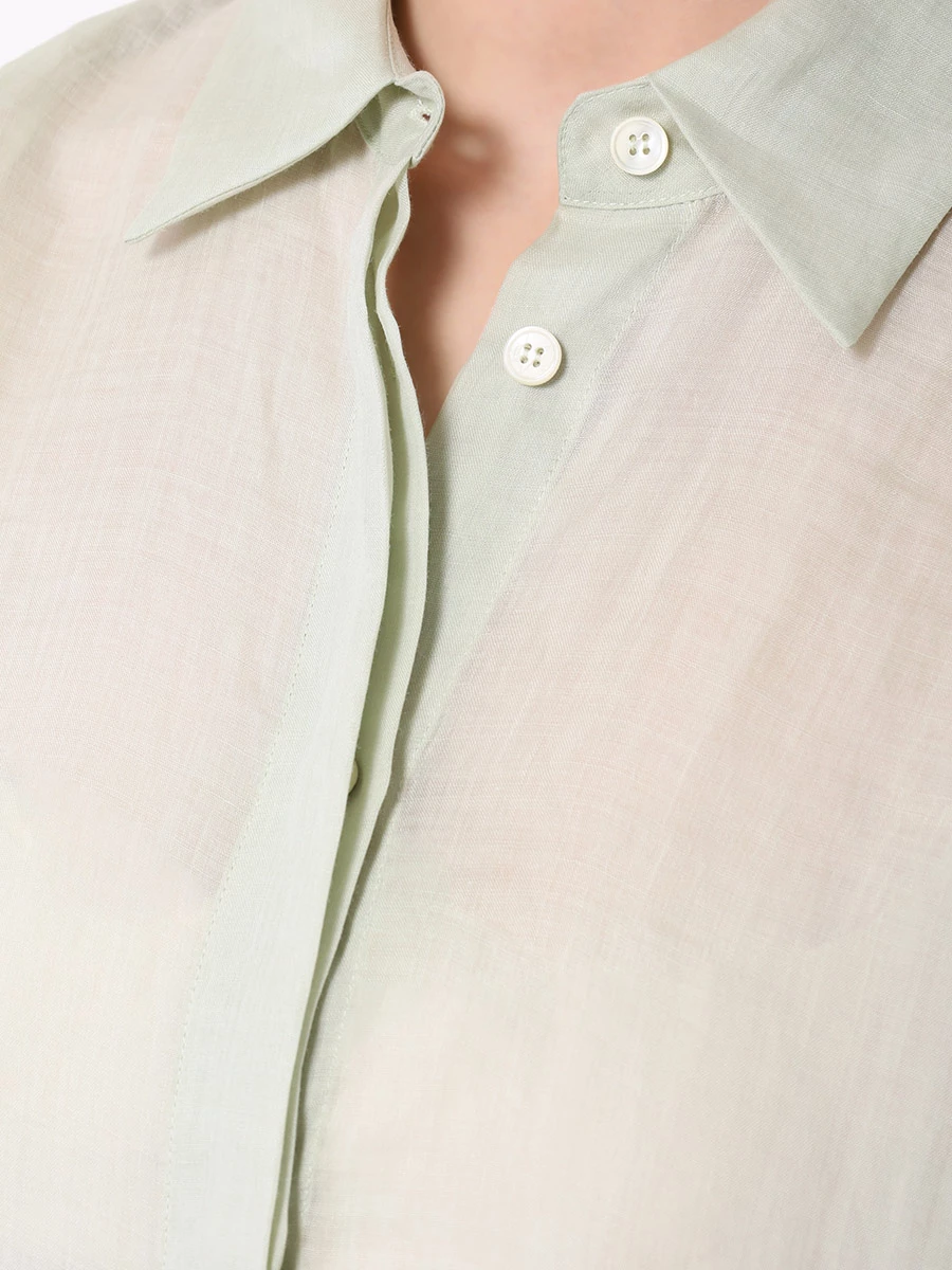 Блуза из рами LORENA ANTONIAZZI E2447CA58A_4248 608, размер 48, цвет мятный - фото 5