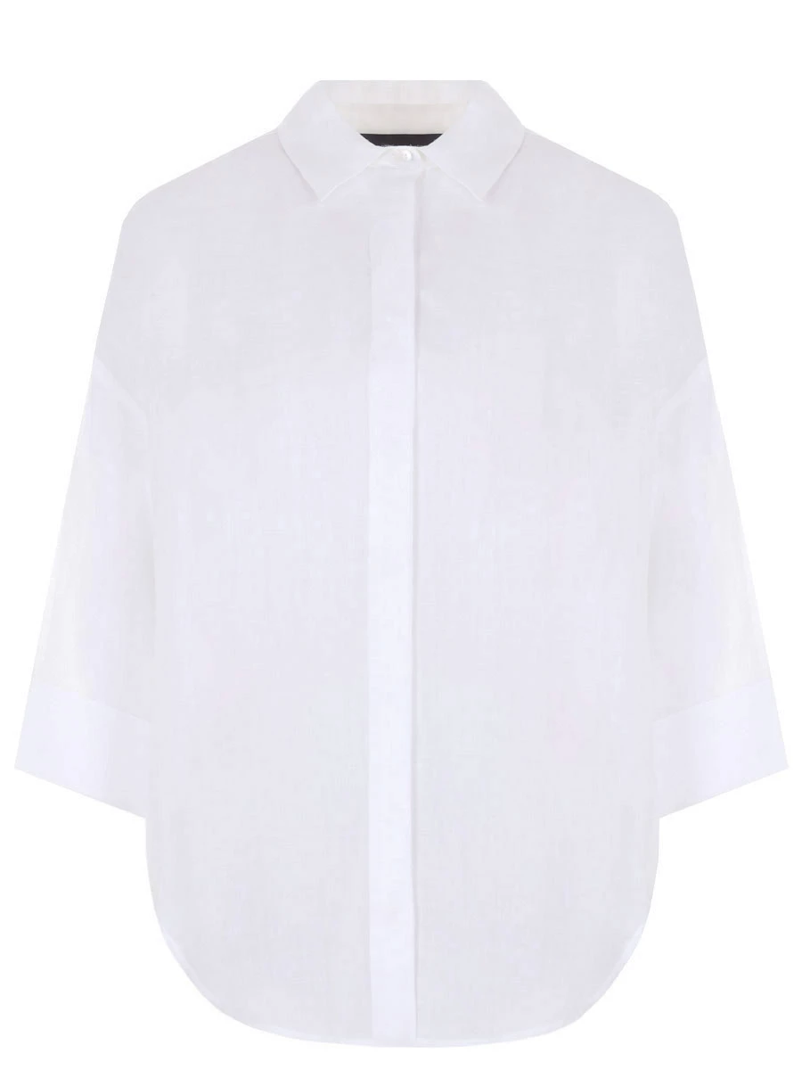 Блуза из рами LORENA ANTONIAZZI E2447CA58A_4248 100, размер 42, цвет белый