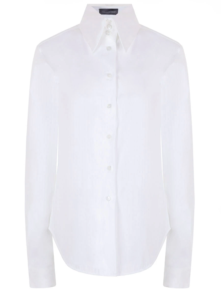 Рубашка хлопковая LORENA ANTONIAZZI E2436CA37A_4499 100, размер 46, цвет белый