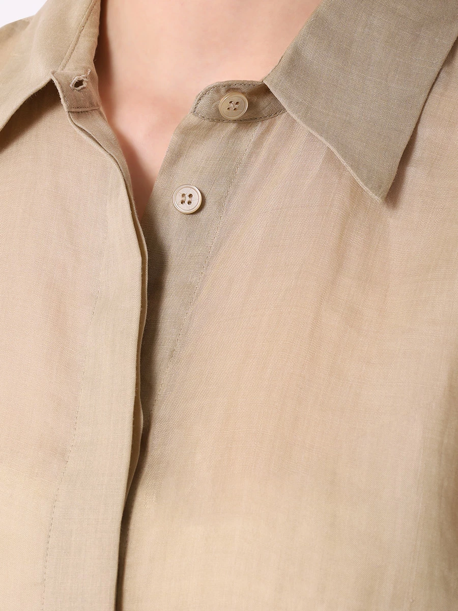 Блуза из рами LORENA ANTONIAZZI E2447CA58A_4248 176, размер 48, цвет бежевый - фото 5